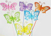 4'' Polka Dots Nylon Butterfly Decoration With Stick (24 assorted pieces)