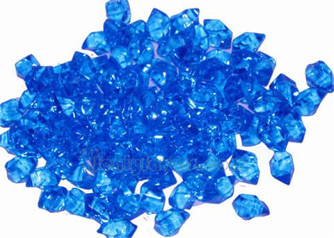 Acrylic Ice Crystal Rocks Vase Filler 23 X 18MM Blue (1 LB/Bag)