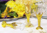 Plastic Champagne Cup Gold (12 Pieces)