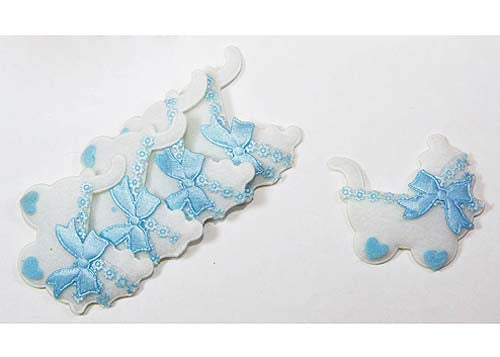 Baby Shower Decoration Cotton Baby Stroller Blue (12 pieces)