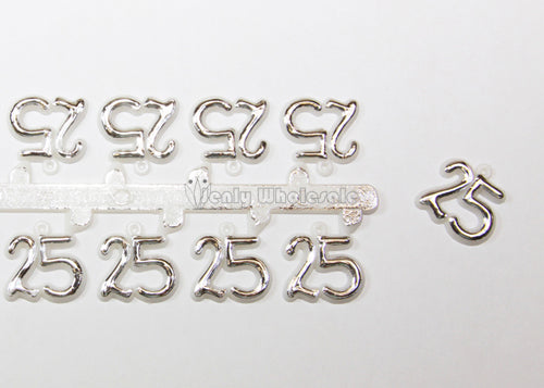 Miniature number 25 silver (144 pieces)