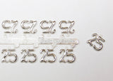 Miniature number 25 silver (144 pieces)