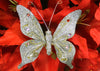 Glittering Nylon Decorative Butterflies Silver (12 pieces)