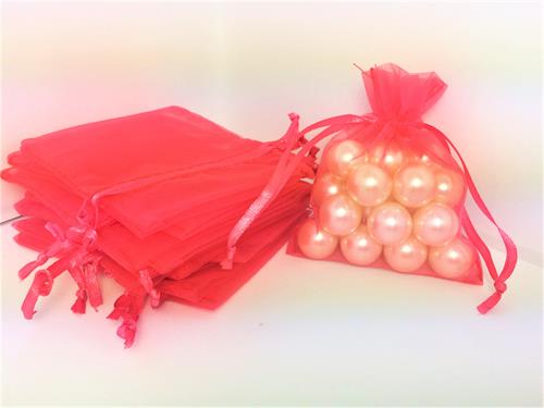 3 X 4 Coral Organza Bags (24 Pieces)