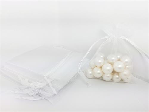 3 X 4 White Organza Bags (24 Pieces)