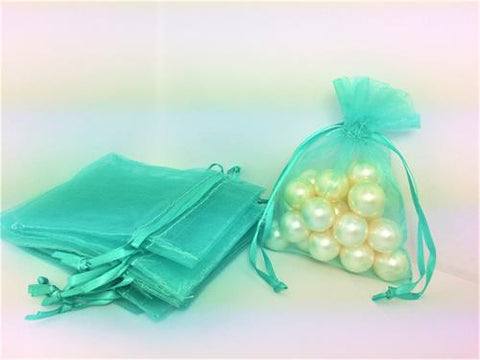 3 X 4 Tiffany Blue Organza Bags (24 Pieces)