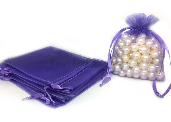 5" X 6-1/2" Purple Organza Bags (24 Pieces)