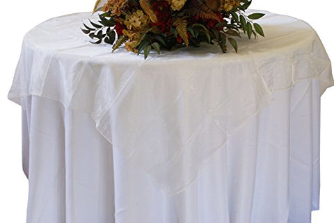 Ivory Organza Table Overlay 80 X 80 Square(1 Piece)