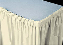  Ivory Plastic Table Skirt (1 Piece)