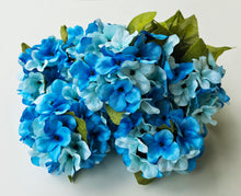  22 Inch X-Large Satin Artificial Hydrangea Silk Flower Bush 7 Heads Turquoise Aqua Mix