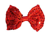 LED Light Up Sequin Bow Tie Red 1