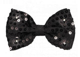 LED Light Up Sequin Bow Tie Black (12 Pieces)