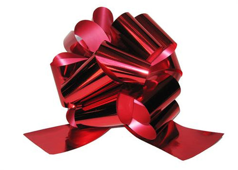 Large Metallic Red Pull Bow (10 Pieces)