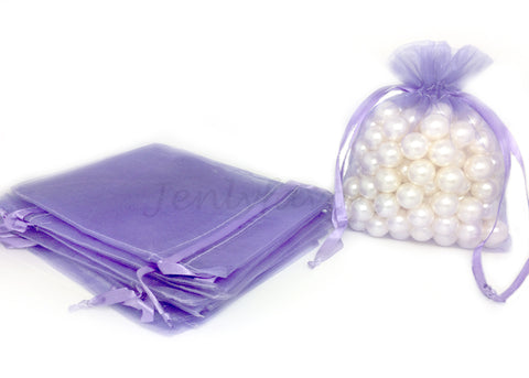5" X 6-1/2" Lavender Organza Bags (24 Pieces)