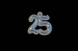 Miniature number 25 Sign Silver (144 pieces)