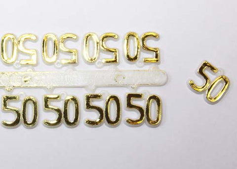 Miniature Number 50 Gold (144 pieces)