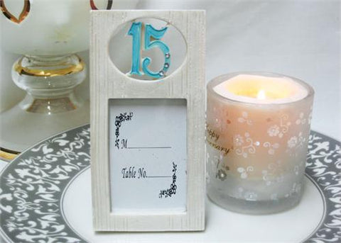 15 Turquoise White Picture Frame (12 Pieces)