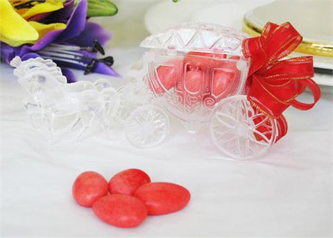 Plastic Carriage Favor with Horse-Clear (12 Pieces)