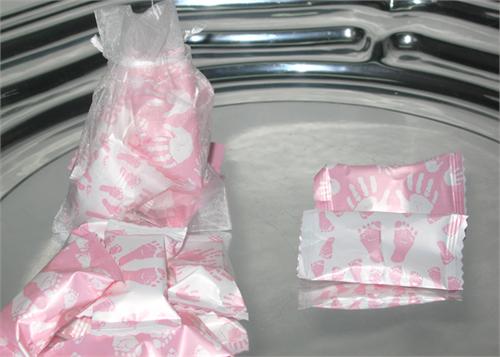 Baby Prints Pink Butter Mints (50 pieces)