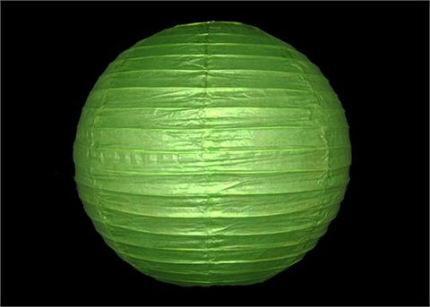 12" Apple Green Round Paper Lantern