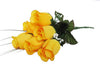 7 Heads Yellow Artificial Closed Rose Bush (12 Bushes)