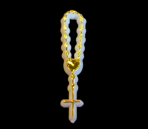 Plastic Charm Gold Rosary (144 Pieces)