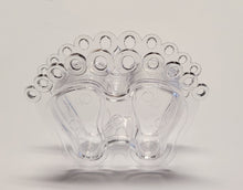 Plastic Baby Feet Favor Box Clear (12 Pieces)