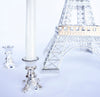 Plastic Taper Candle Holder silver