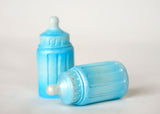 Poly Resin Mini Baby Bottle Baby Shower Favors & Decoration Blue(24 Pieces)