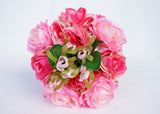 Rose Artificial Silk Flower Bouquet Pink Mix