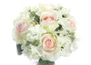 Rose & Hydrangea Silk Flower Wedding Bouquet Cream Blush