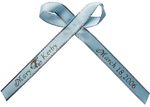 Silver Edge Personalized Ribbon