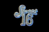 Sweet 16 Silver Plastic Charm Sign (144 Pcs)