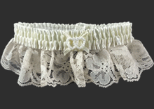  Lace And Satin Wedding Garter Ivory