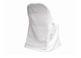  White Folding Chair Cover-Flat (1 Piece)