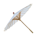 White Paper Umbrella Parasol 16.5"L x 21.5"D (6 Pieces)