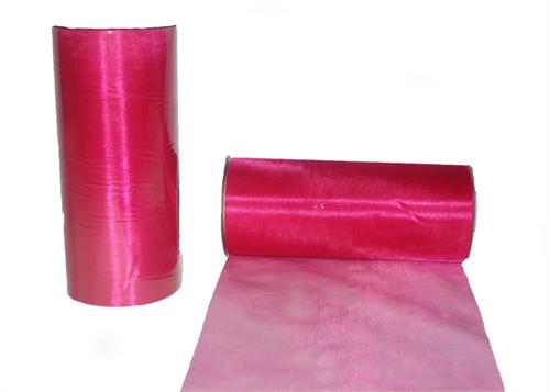 6 x 25 Yards Wide Organza Ribbon Fuchsia