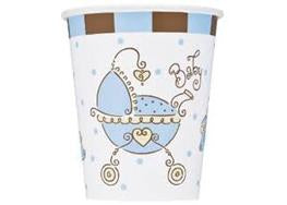 9 oz. Baby Joy Blue Baby Shower Cup (8 Pieces)