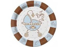  9" Baby Joy Blue Baby Shower Plate (8 Pieces)