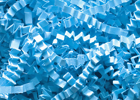 Crinkle Cut Paper Shred Blue ( 8 oz.Bag ) 