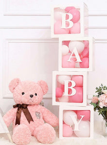  12" x 12" Baby Shower Balloon Box Kit Pink