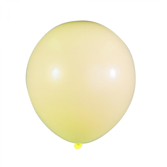 12" Macaron Latex Balloons Yellow (72 Pieces)