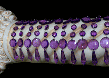  20 Acrylic Crystal Bead Chain Purple (12 Pieces)