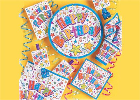 Birthday Stars Party Supply | Item| 10" square Small Napkin (16 Pieces)