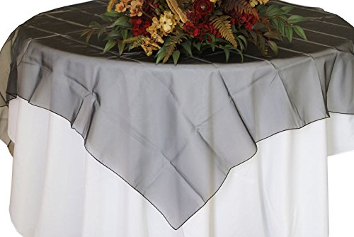 Black Organza Table Overlay 80 X 80 Square(1 Piece)