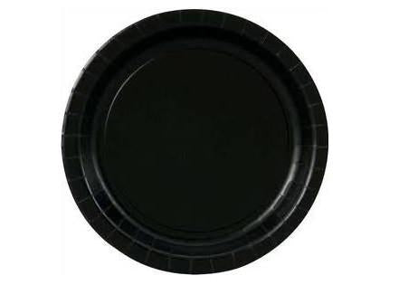 9" Midnight Black Paper Plates(16 Pieces)