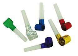 Assorted Color Mylar Metallic Blowouts Noise Makers Blowers (144)