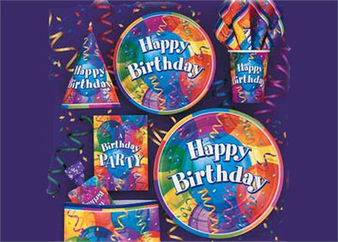 Brilliant Birthday Party Supply| Item| 9" diameter Large Plate (8 Pieces)