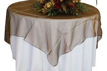  Brown Organza Table Overlay 80 X 80 Square(1 Piece)