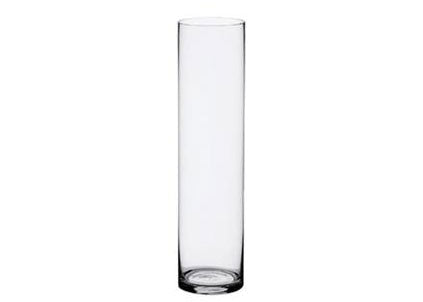 Crystal Cylinder Vase 6"x 24"